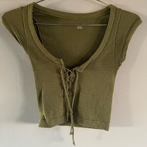 Urban Outfitters olive green Knit Top